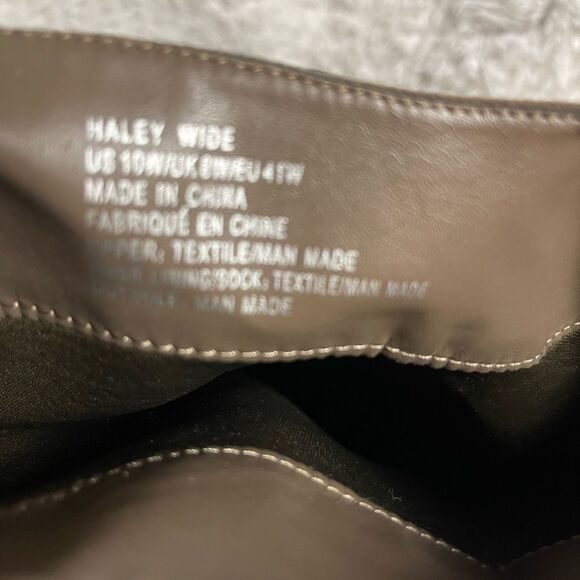 Shoe Dazzle Haley synthetic brown slip on riding boots Size 10W - Picture 10 of 10